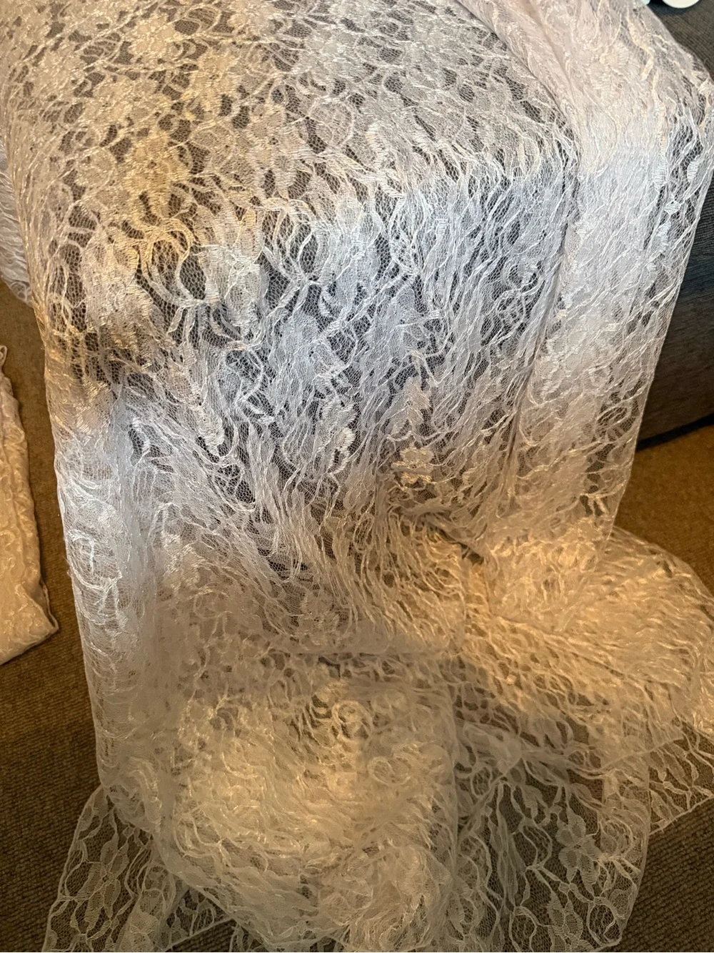 White Lace Overlay Tablecloth - Elegant Floral Lace Dining Linen